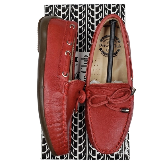 Driver Club USA | NIB Nantucket 2 Red Everest Preppy Leather Loafers Girl's 11 - Picture 2 of 14